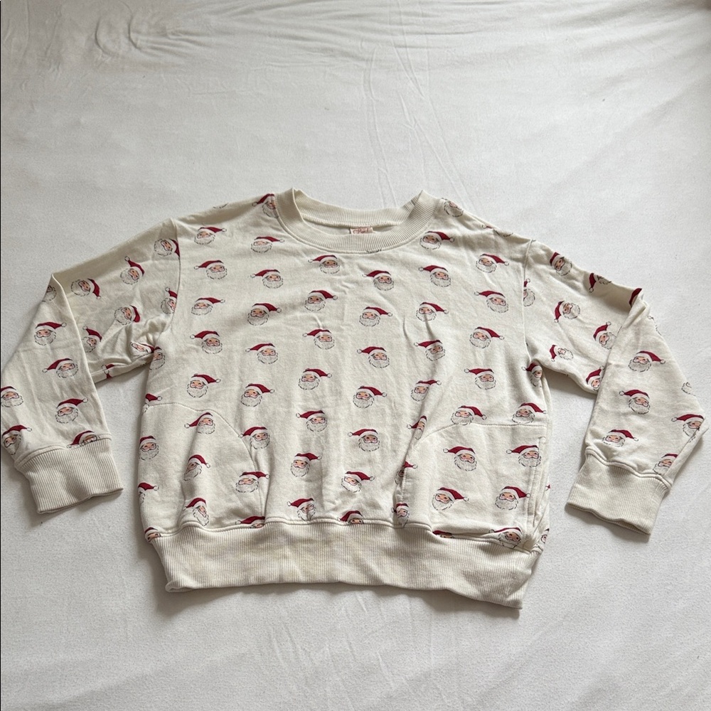Coop Kids Pink Chicken Santa Festive Pullover with Pockets Size 5Y